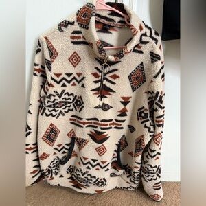 Cozy Patterned Fleece Sweater